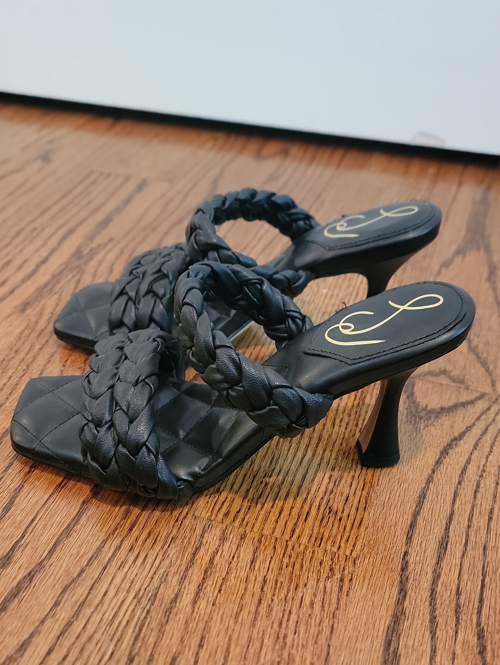 Sam Edelman Black Braid Slide Sandle Size 8 NWOB - Picture 4 of 6